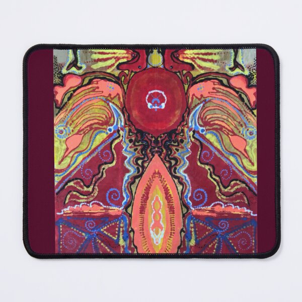 Item preview, Abstract biomorphic mandala painting designed and sold by ricoflinn.