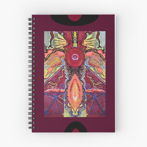 Item preview, Abstract biomorphic mandala painting  designed and sold by ricoflinn.