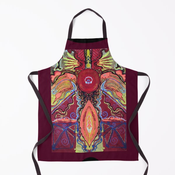 Item preview, Abstract biomorphic mandala painting designed and sold by ricoflinn.