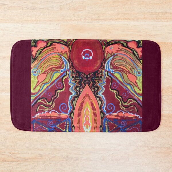 Item preview, Abstract biomorphic mandala painting  designed and sold by ricoflinn.