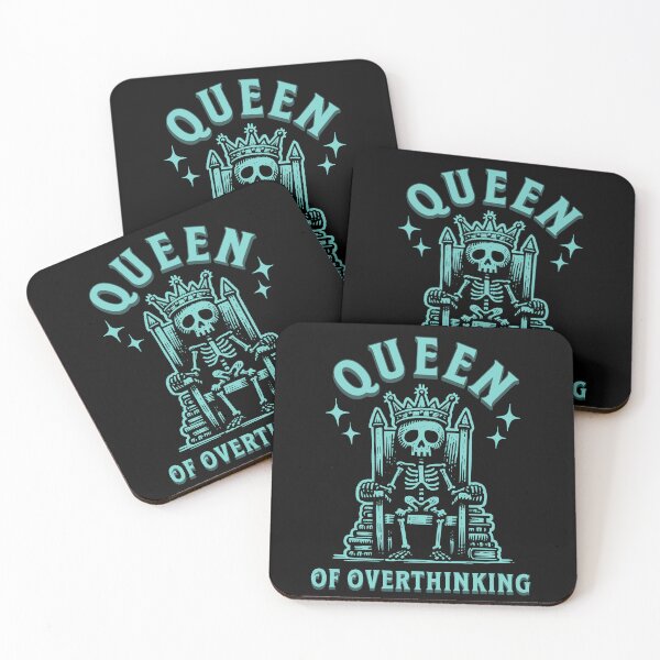 Item preview, Queen Of Overthinking Sarcastic Skeleton Humor Gift  designed and sold by InkyGenies.