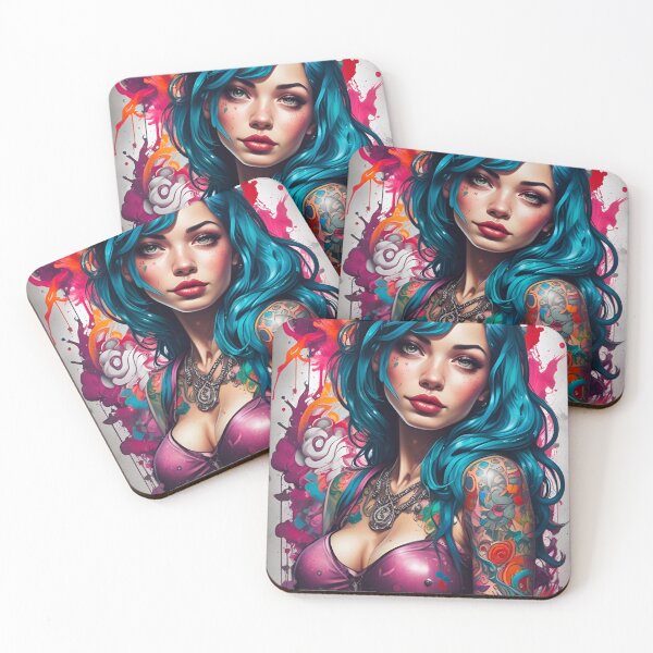 Item preview, Tattooed pinup  designed and sold by MatrixTattoo.