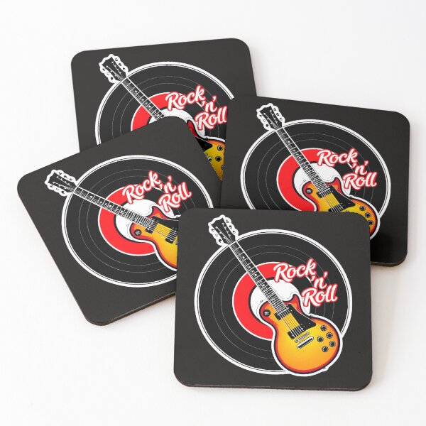 Item preview, Rock 'n' Roll Lover Vinyl Record And Electric Guitar Logo designed and sold by TheArtOfPat.