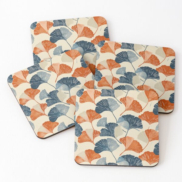 Item preview, Orange and Blue Ginkgo designed and sold by trsander.