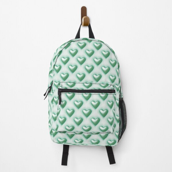 Item preview, Green and silver Shiny 3D  hearts pattern designed and sold by My-fake-places.