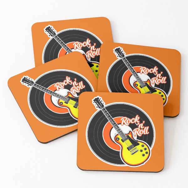 Item preview, Rock 'n' Roll Lover Vinyl Record And Electric Guitar Logo designed and sold by TheArtOfPat.