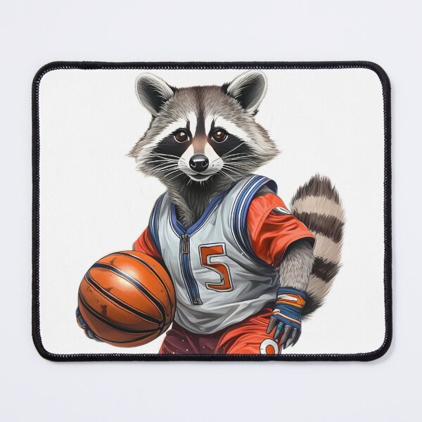Item preview, raccoon, basketball player, athlete, ball, team, number 5 designed and sold by Eamornia.