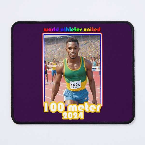 Item preview, Athletes united 2024 Paris France, man 100 meter men designed and sold by Museum Of Non-Existing Art.