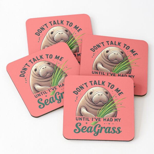 Item preview, Don't Talk to Me until I've had my Seagrass: A Manatee Enthusiast Design designed and sold by SandbarTees.