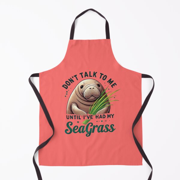 Aperçu de l'œuvre Ne me parlez pas avant d'avoir eu mon Seagrass : un design passionné de lamantin créée et vendue par SandbarTees.