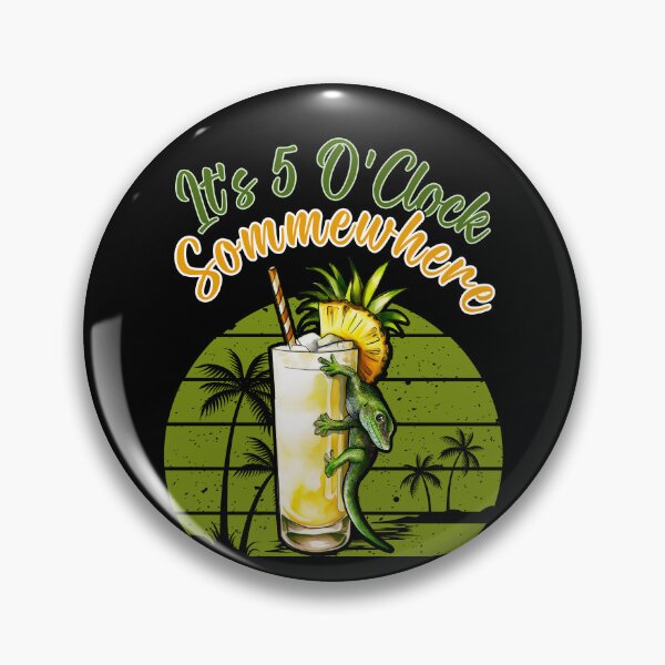 Item preview, It's 5 O'Clock Somewhere Cute Gecko Summer designed and sold by BeataY6Art.