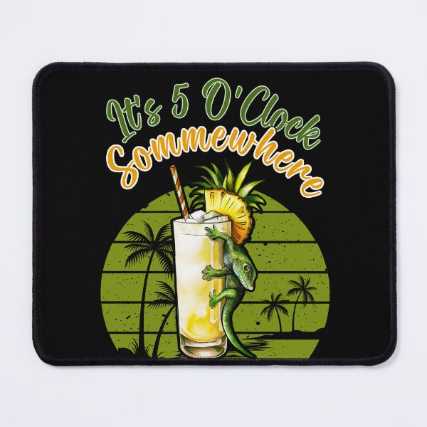 Item preview, It's 5 O'Clock Somewhere Cute Gecko Summer designed and sold by BeataY6Art.
