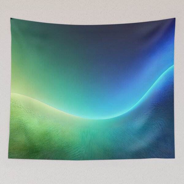 Item preview, Abstract Gradient Modern Blue Green Design Northern Lights designed and sold by StickaTime.