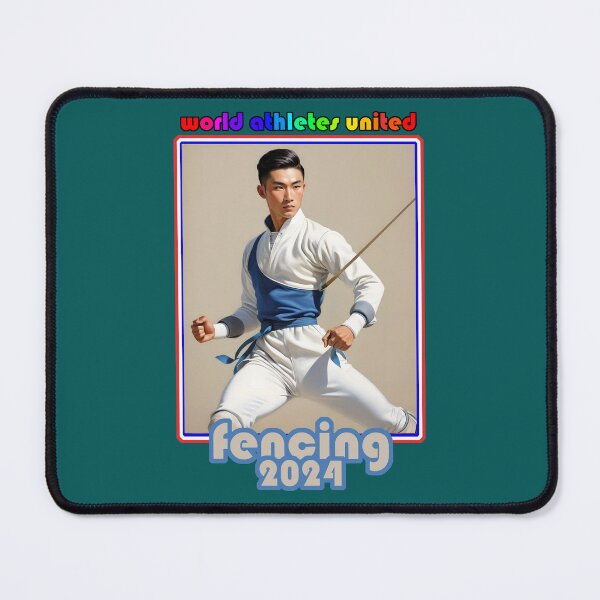 Item preview, Athletes united 2024 Paris France, man fencing designed and sold by Museum Of Non-Existing Art.