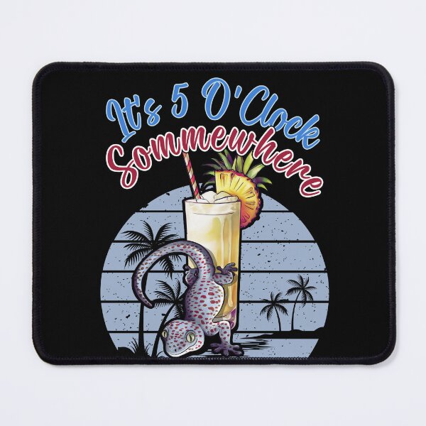 Item preview, It's 5 O'Clock Somewhere Cute Gecko Summer designed and sold by BeataY6Art.