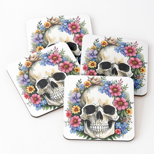 Item preview, Flowers and skull designed and sold by Rocklights.