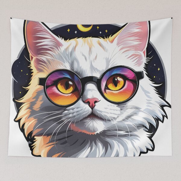 Item preview,  colourful cool cat designed and sold by kadryshop.