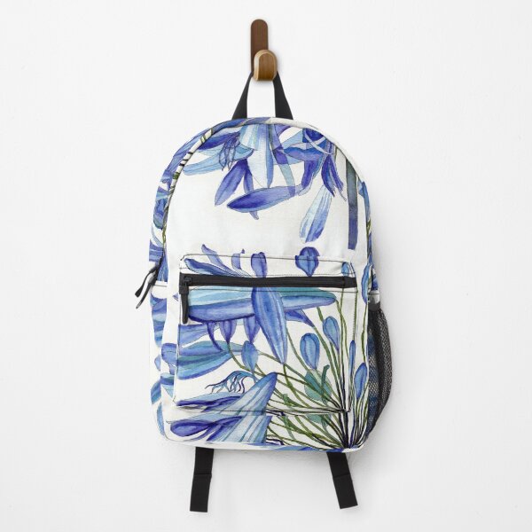 Item preview, Blue Agapanthus Flower watercolour Painting designed and sold by esvb.