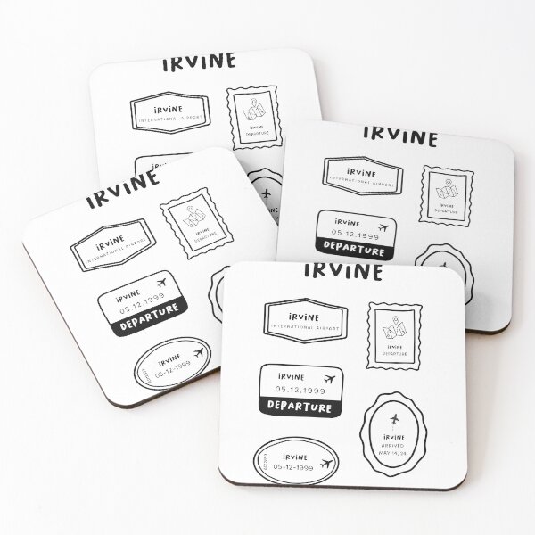 Item preview, Irvine - Travel Stamp Collection | Vintage Design | Retro Nostalgic Illustration designed and sold by RM-Journey.