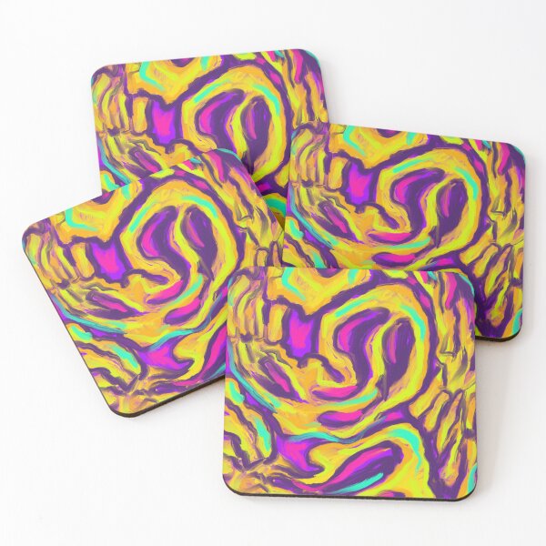 Item preview, Neon melty skulls designed and sold by Pigbelly.