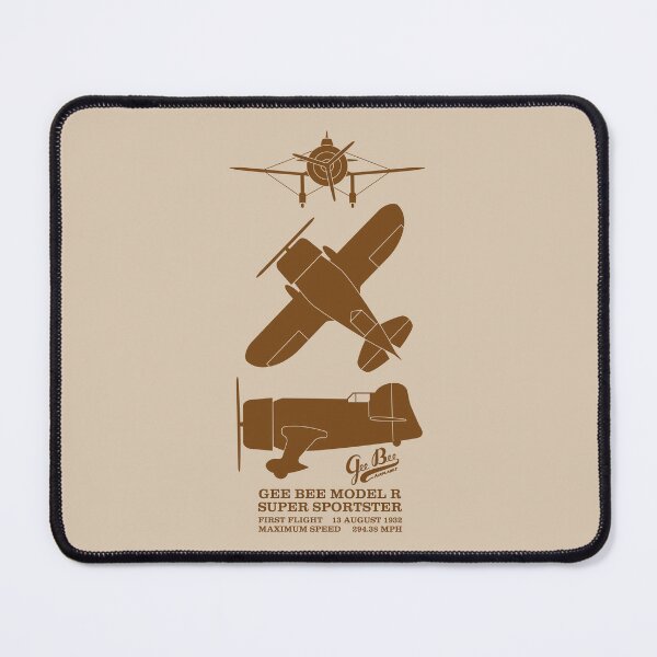 Item preview, Gee Bee Model R Super Sportster American Racing Plane Silhouettes Infographic designed and sold by MilitaryMart.