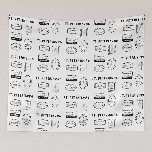 Item preview, St. Petersburg - Travel Stamp Collection | Vintage Design | Nostalgic designed and sold by RM-Journey.