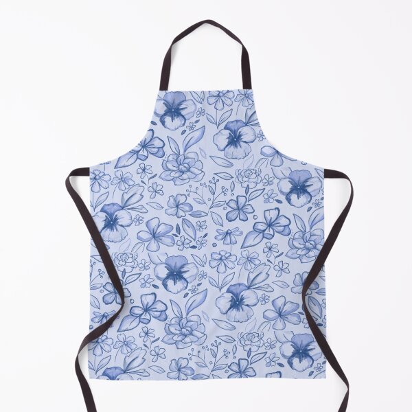 Item preview, Blue florals designed and sold by Hailey Gal Art.