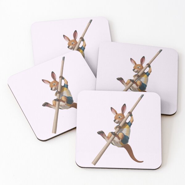 Item preview, An adorable kangaroo at the Olympic Games in the pole vault event designed and sold by NiRia Spot.