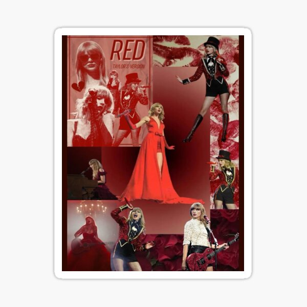 Red taylor swift Sticker