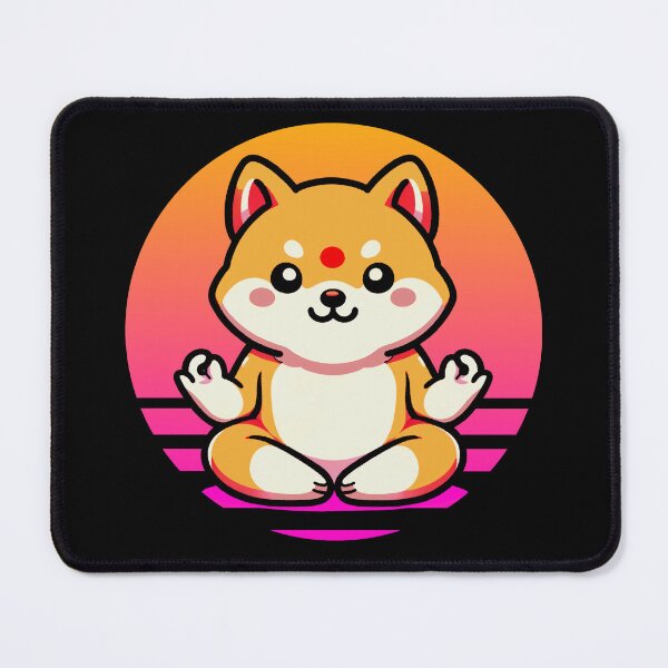 Item preview, Shiba Inu Meditating Dog Puppy Yoga designed and sold by DivineMovement.