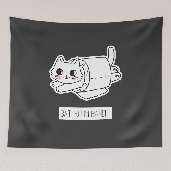 Item preview, Bathroom bandit #CatGifts #CatLady #CatMom #CatDad #CatLife designed and sold by Anna Halasek.