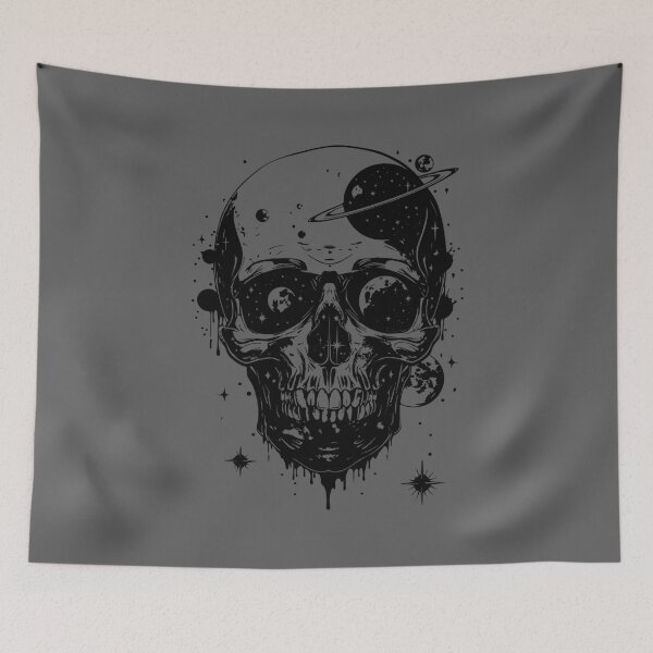 Item preview, galaxy Space Skull designed and sold by PandaKunst.