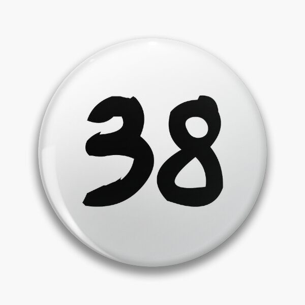 Item preview, 38, thirty-eight, black, ninja designed and sold by Numbers-Art.