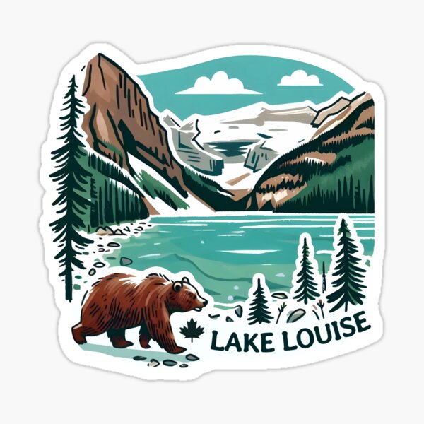 Item preview, Lake Louise Alberta Canada Watercolour designed and sold by HowToCanadian.