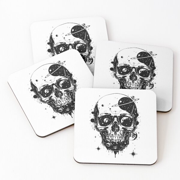 Item preview, galaxy Space Skull designed and sold by PandaKunst.