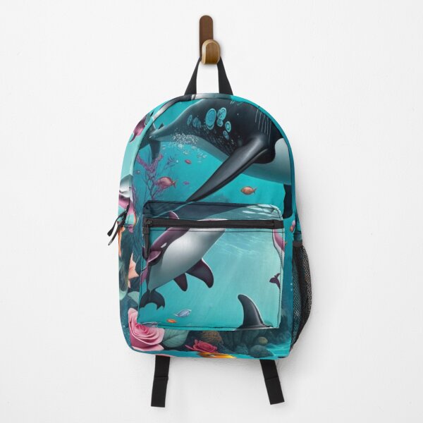 Item preview, Old Clock With Multicolored Swimming Dauphin's designed and sold by Melantari Vizuns.