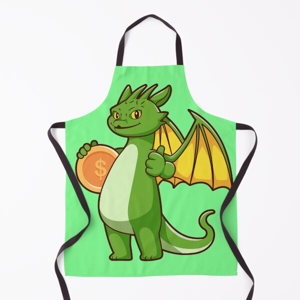 Item preview, Green Dragon Holding Gold Coin Thumbs Up Cartoon Vector Icon designed and sold by hjian8219.