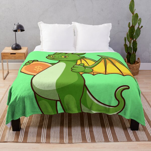 Item preview,  Green Dragon Holding Gold Coin Thumbs Up Cartoon Vector Icon designed and sold by hjian8219.
