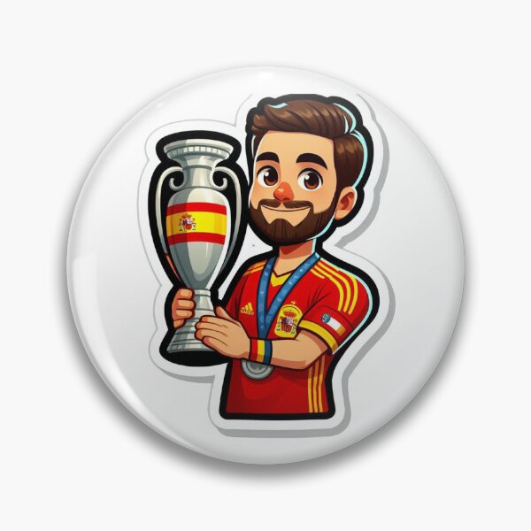 Item preview, Sticker of a Spanish player holding the Euro Cup designed and sold by anatim33.