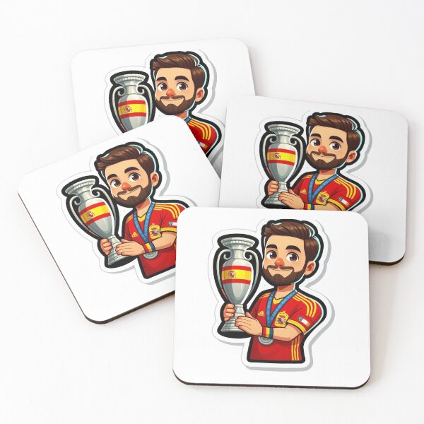 Item preview, Sticker of a Spanish player holding the Euro Cup designed and sold by anatim33.