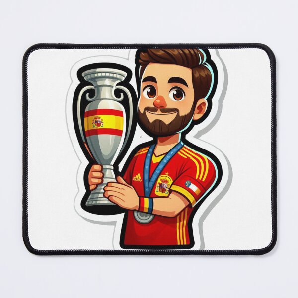 Item preview, Sticker of a Spanish player holding the Euro Cup designed and sold by anatim33.