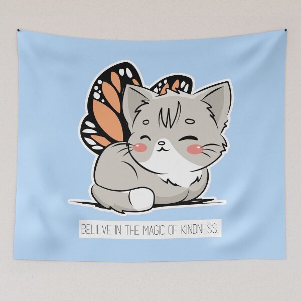 Item preview, Believe in the magic of kindness #CatGifts #CatLady #CatMom #CatDad #CatLife designed and sold by Anna Halasek.