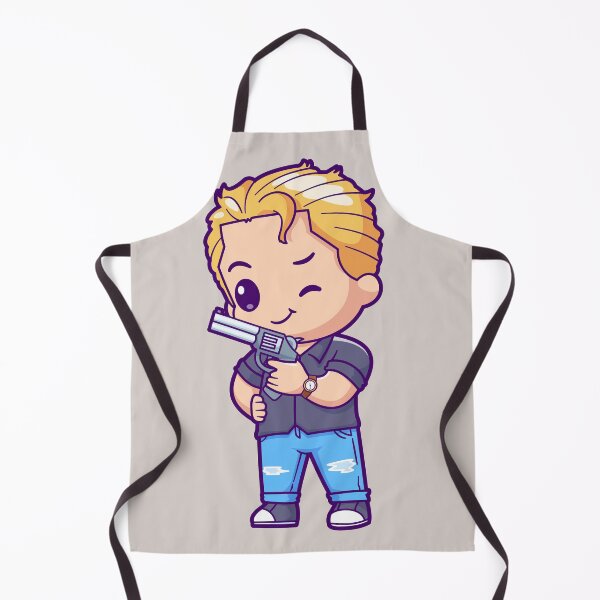 Item preview, Cute Man Holding Gun Pistol Cartoon Vector Icon designed and sold by hjian8219.