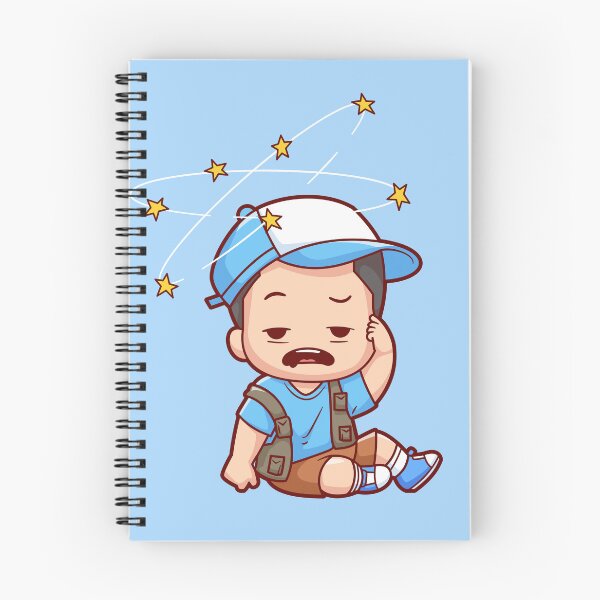 Item preview, Cute Boy with Headache Cartoon Vector Icon designed and sold by hjian8219.