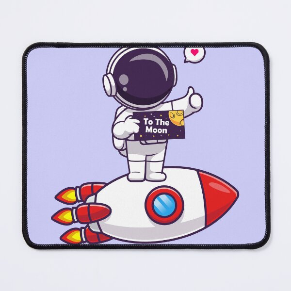 Item preview, Cute Astronaut Holding Space Board with Rocket Cartoon Vector Icon designed and sold by hjian8219.