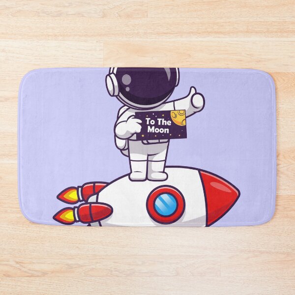 Item preview, Cute Astronaut Holding Space Board with Rocket Cartoon Vector Icon designed and sold by hjian8219.