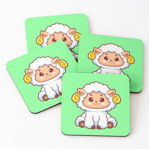 Item preview, Cute Sheep Sitting Cartoon Vector Icon designed and sold by hjian8219.