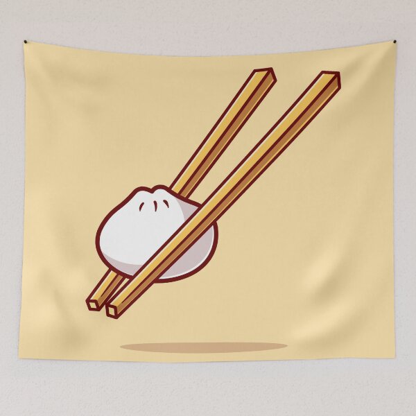 Item preview, Dim Sum with Chopsticks Cartoon Vector Icon designed and sold by hjian8219.