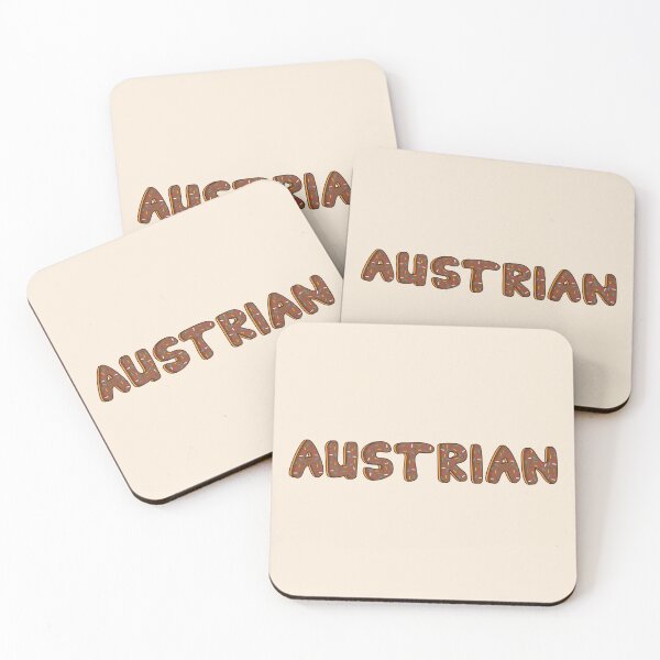 Item preview, Austrian Word Shaped Like Chocolate Donuts  designed and sold by DonutsWords.