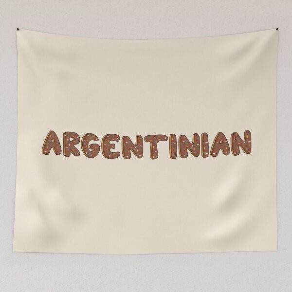 Item preview, Argentinian Word Shaped Like Chocolate Donuts  designed and sold by DonutsWords.